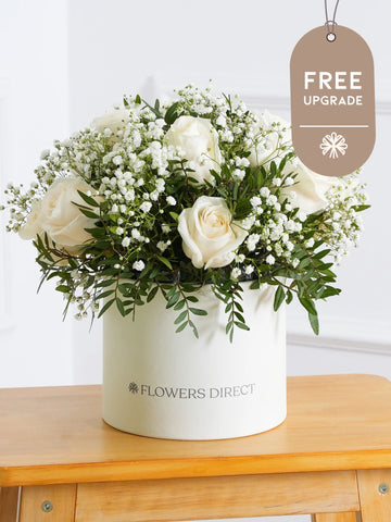 White Roses Hatbox Free Upgrade