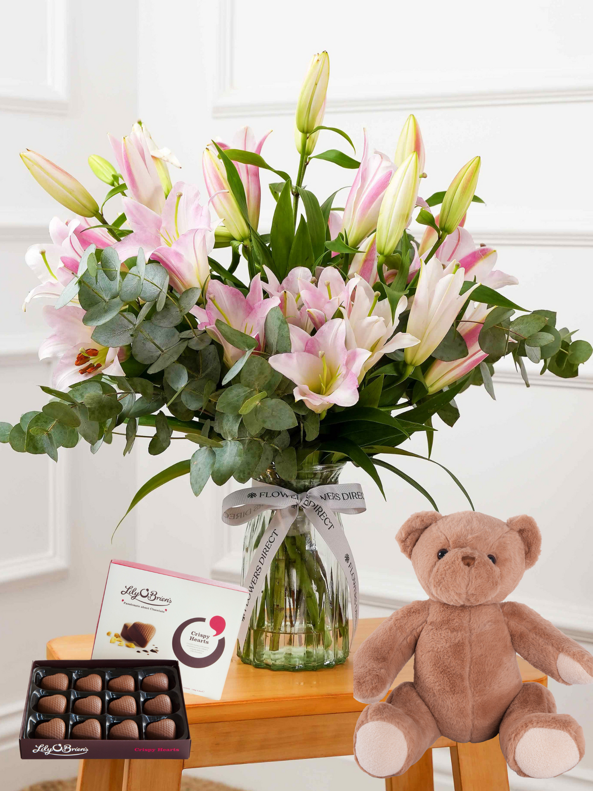 Anniversary Pink Lily - Vase Gift Set