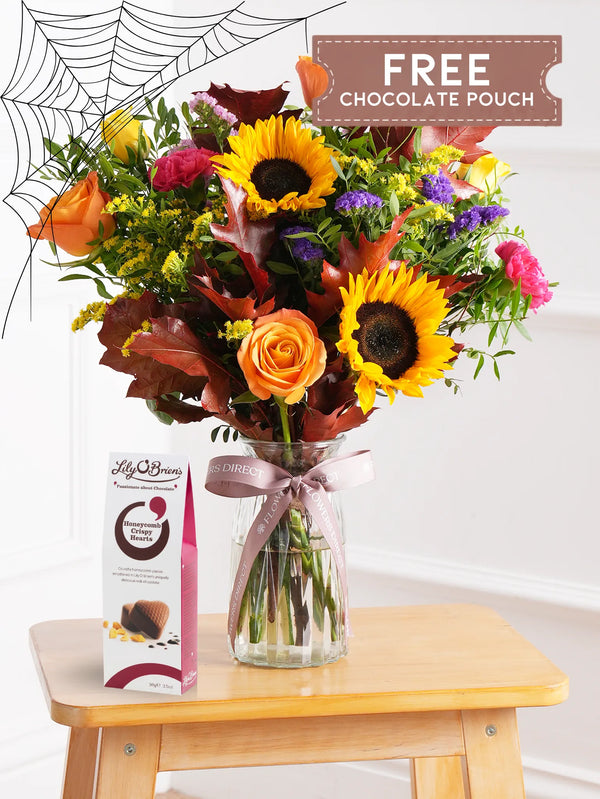 Autumn Charm - Vase with Free Chocolate Pouch