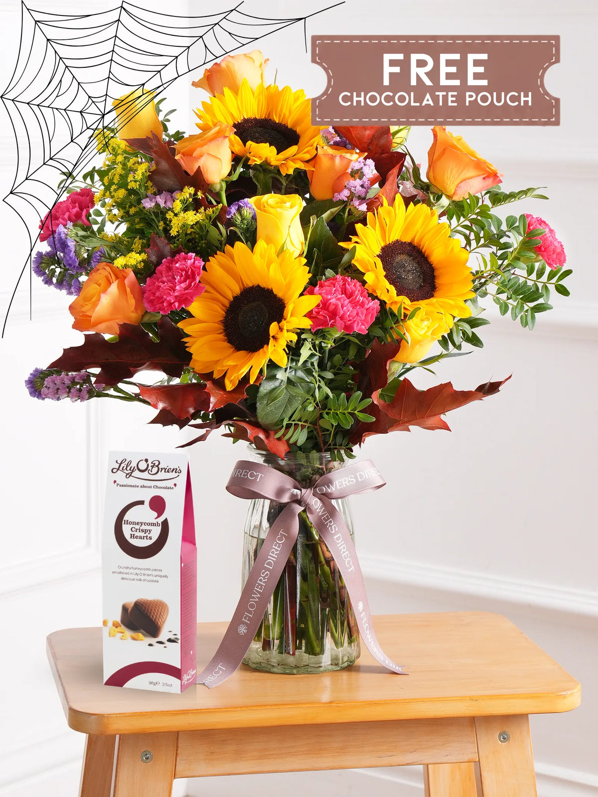 Autumn Charm - Vase with Free Chocolate Pouch