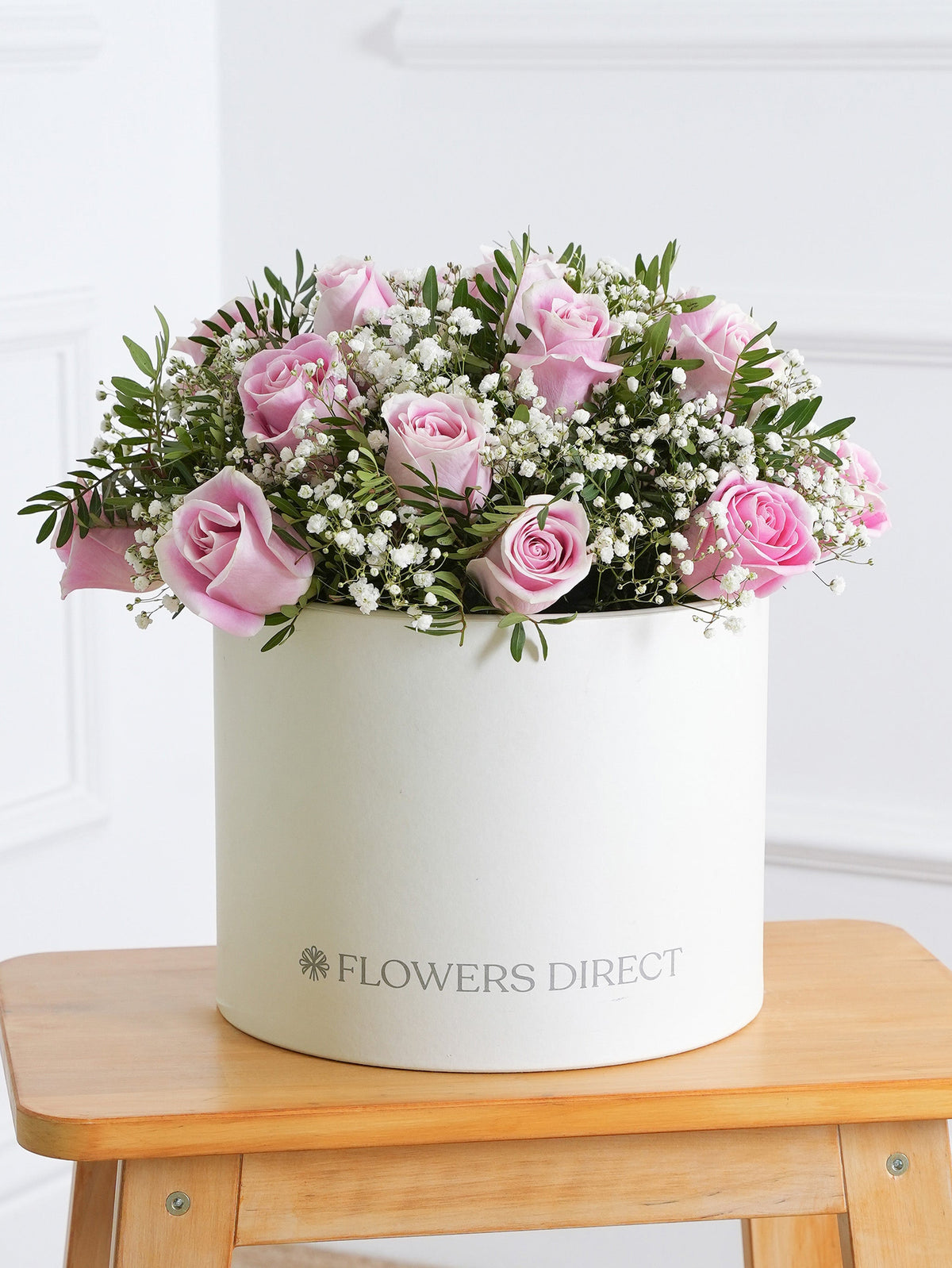 Birthday Pink Roses - Hatbox