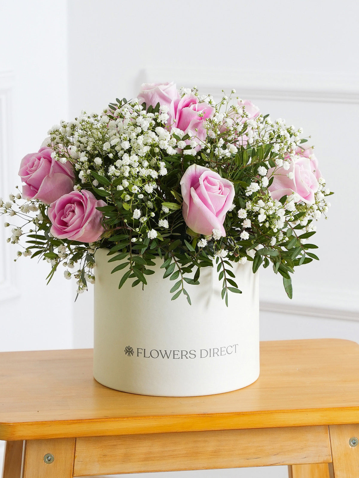 Birthday Pink Roses - Hatbox