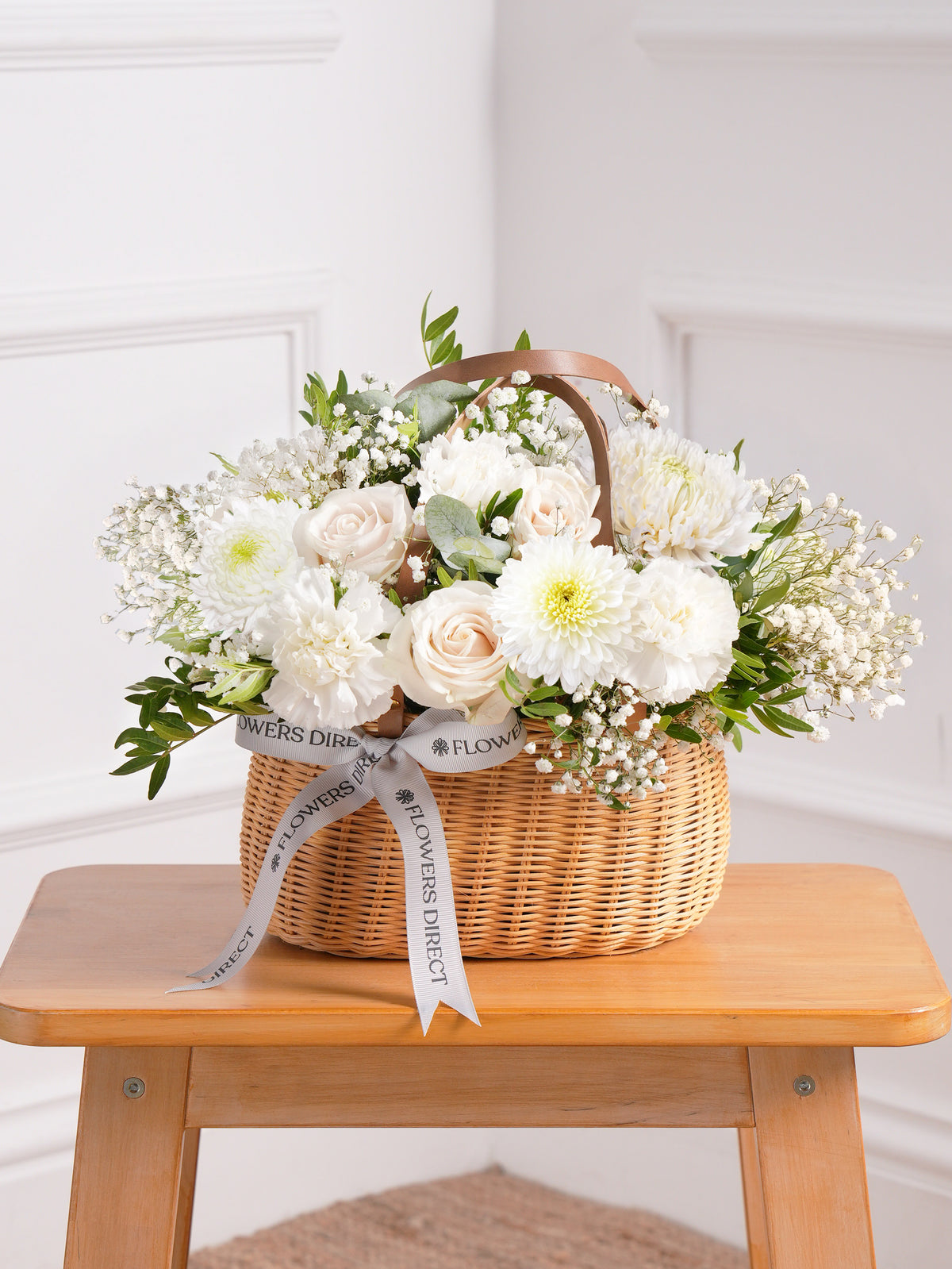 Sympathy Simply White Basket
