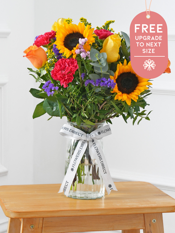 Mother's Day Colour Burst - Vase with Free Upgrade to Next Size