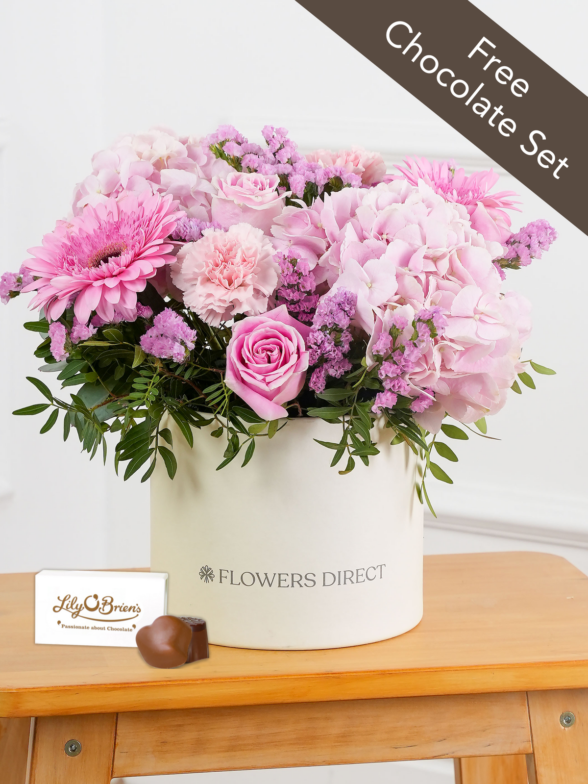 Mother&#39;s Day Sweetheart - Hatbox with Free Chocolate Set