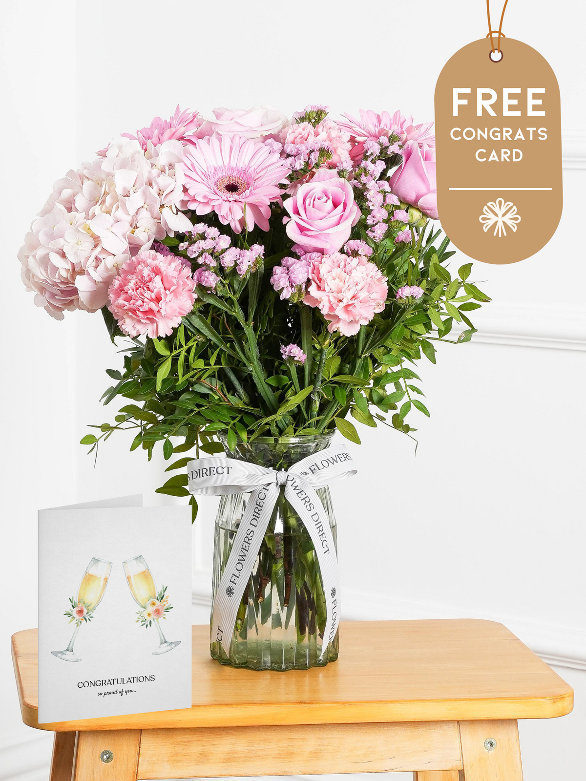 Sweetheart - Vase with Free Congratulations Card
