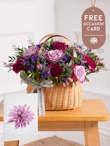 Purple Majesty Basket with Free Occasion Card