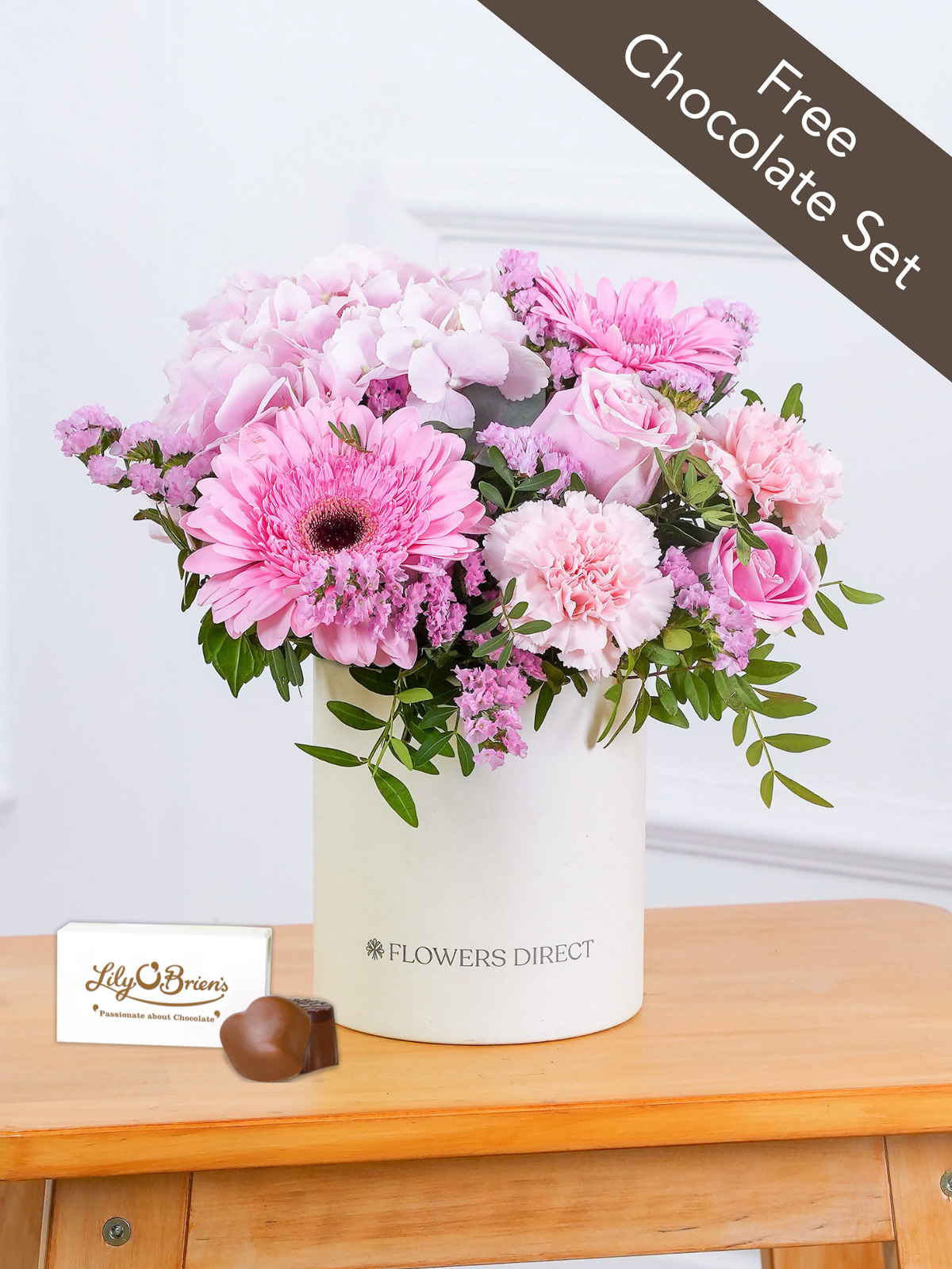 Mother&#39;s Day Sweetheart - Hatbox with Free Chocolate Set