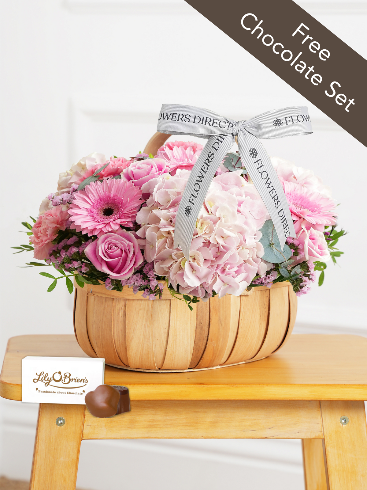 Mother&#39;s Day Sweetheart - Basket with Free Chocolate Set