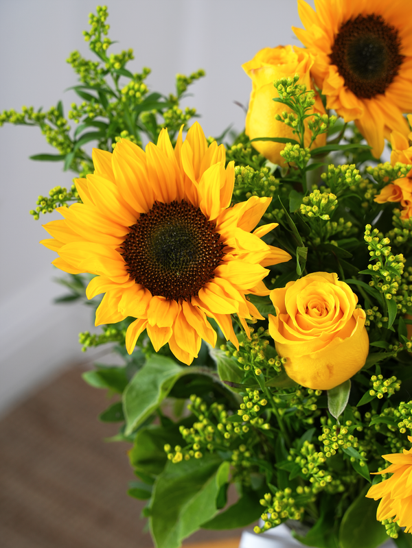 Sunny Flower Vase Affordable Summer Flowers Flowers Direct