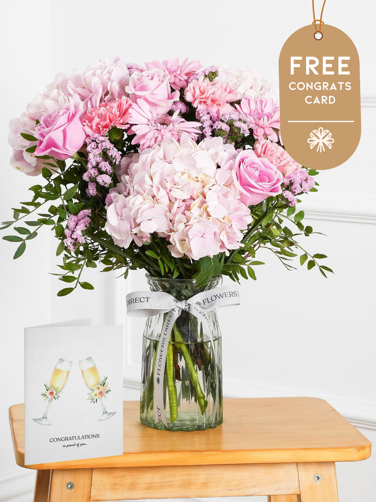 Sweetheart - Vase with Free Congratulations Card