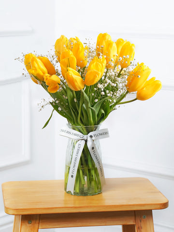 Yellow Tulips - Vase