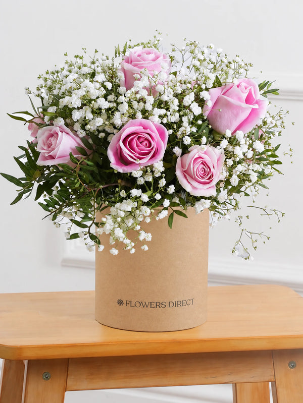 Pink Roses Hatbox