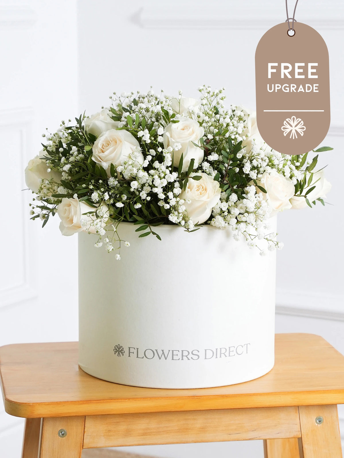 White Roses Hatbox Free Upgrade