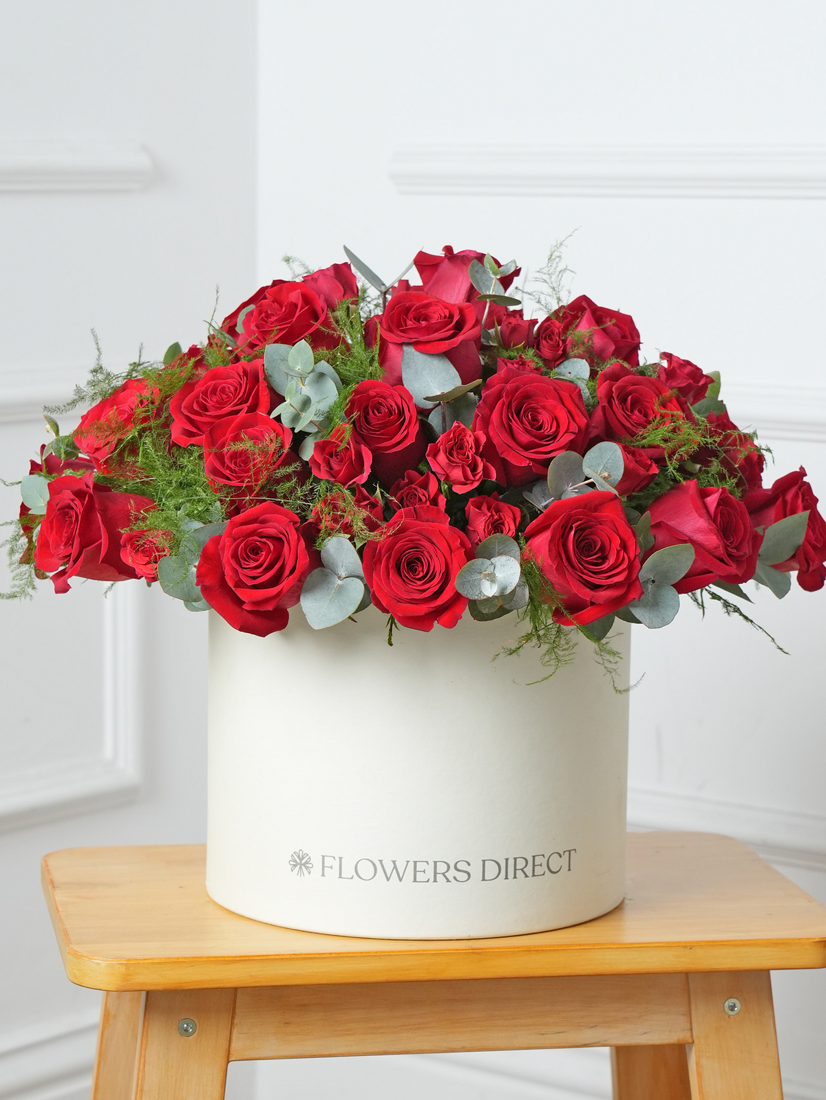 Valentine 24 Red Roses - Hatbox