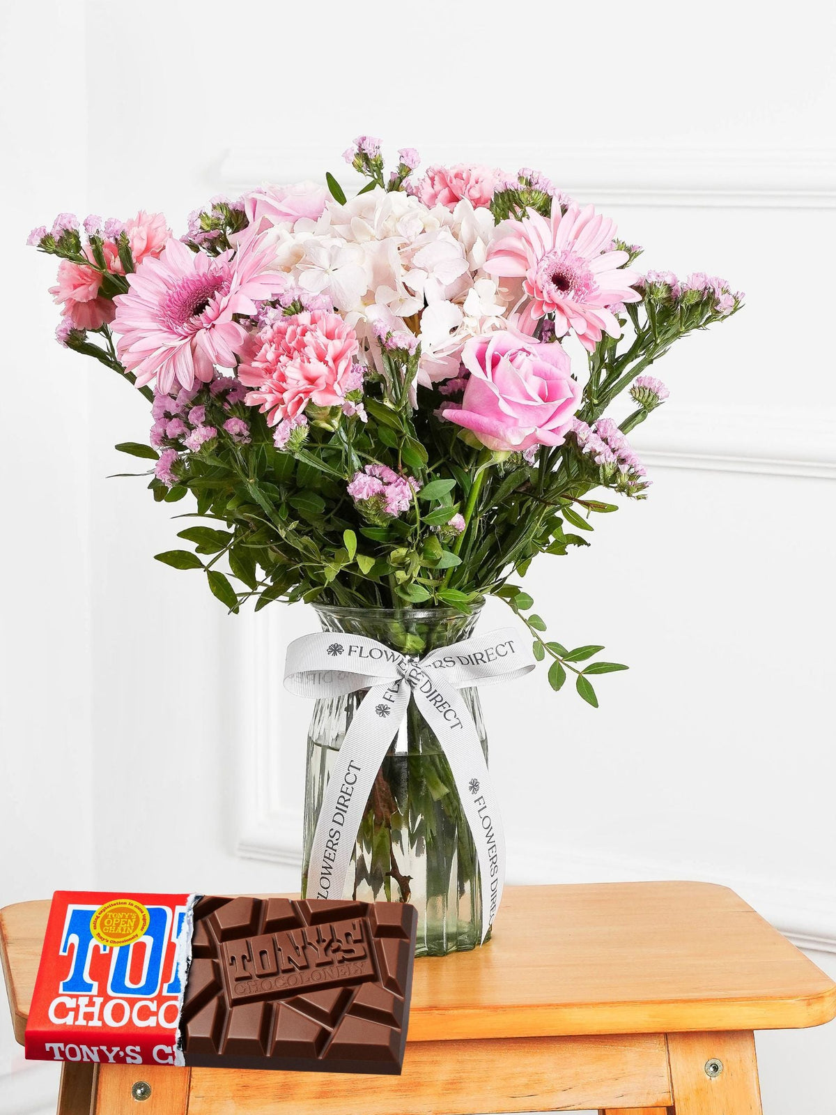 Mother's Day Sweetheart - Vase with Free Tony's Chocolate Bar