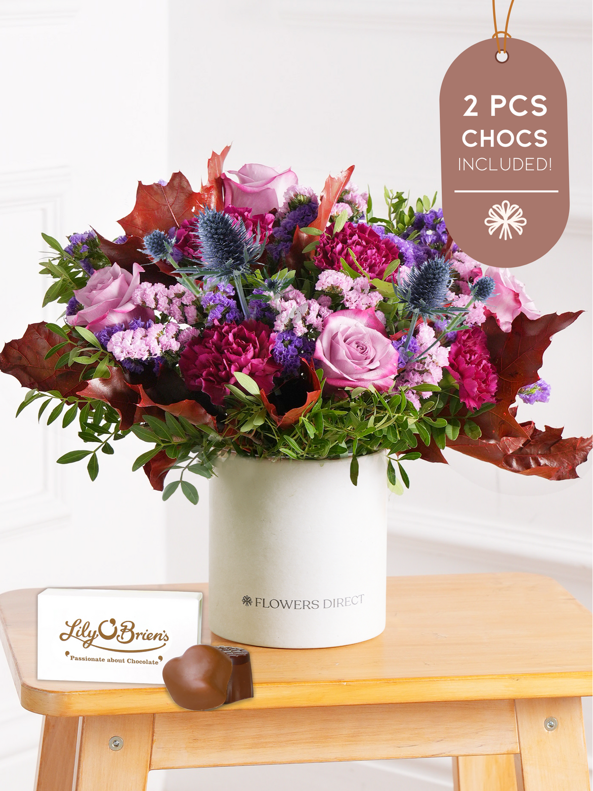 Autumn Purple Majesty Hatbox 2 Pcs Chocs included!