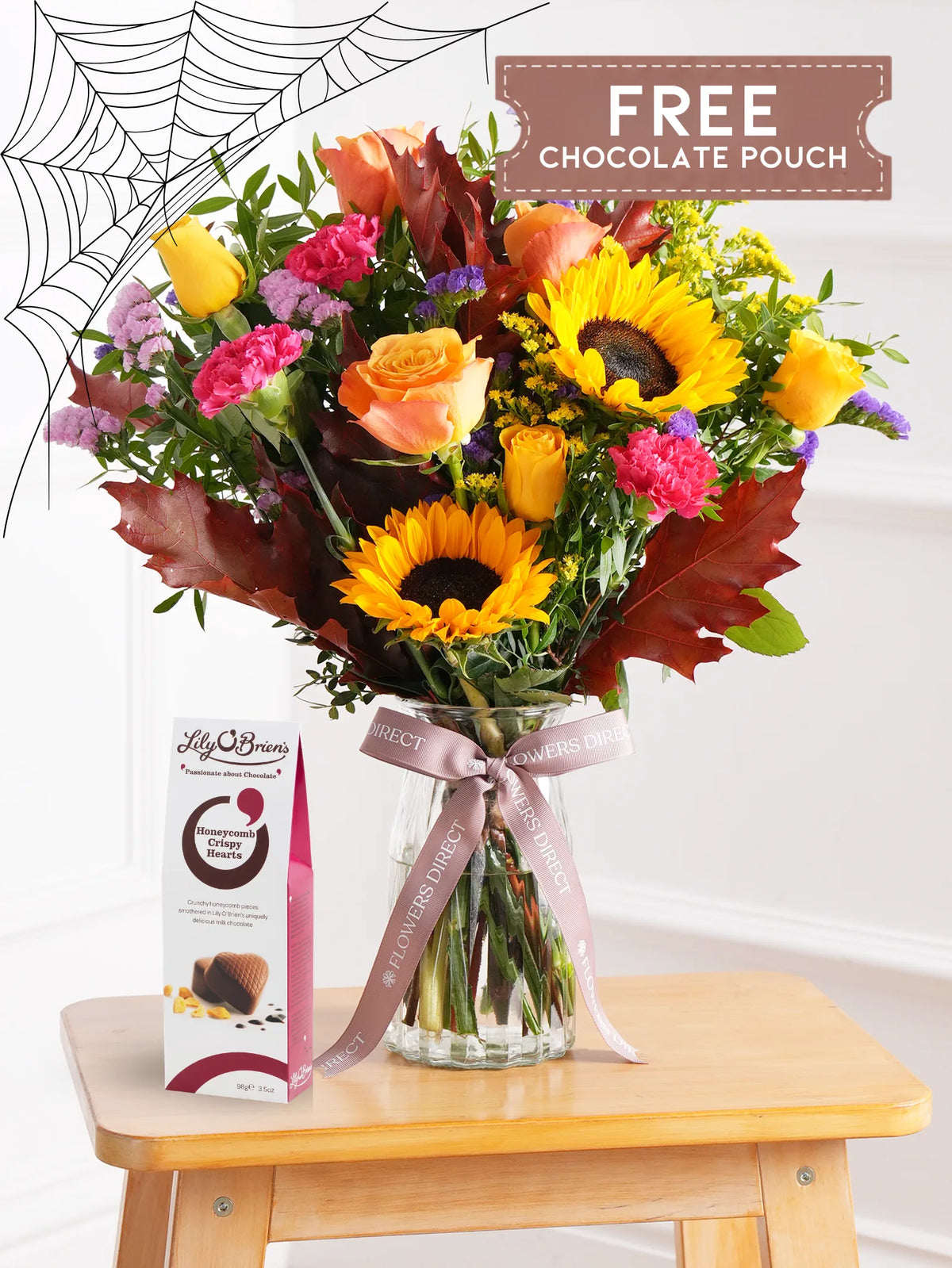 Autumn Charm - Vase with Free Chocolate Pouch