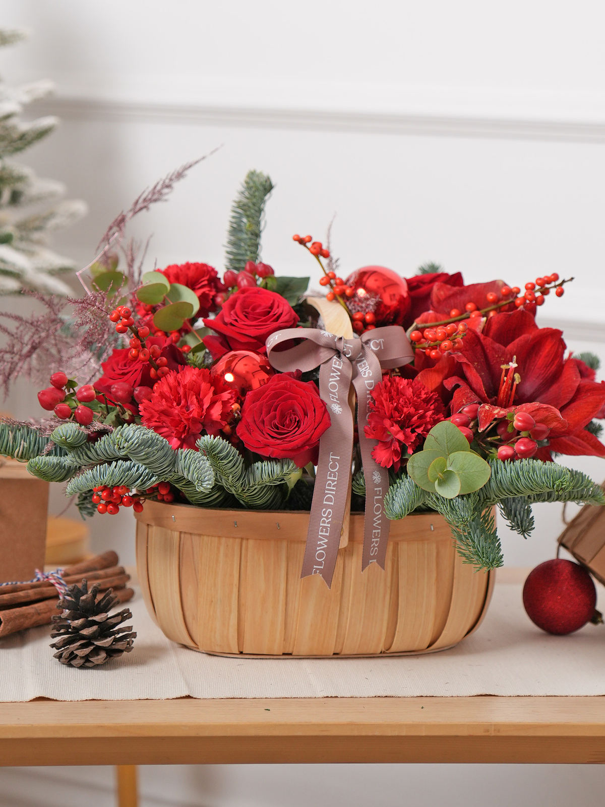 Berry Red Christmas Basket