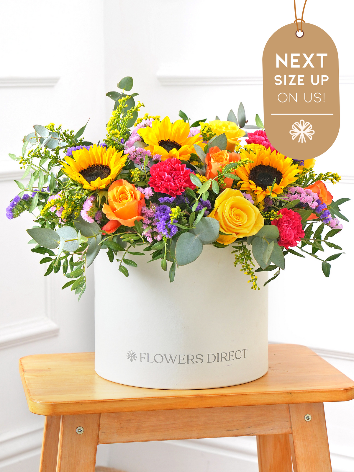 Colour Burst Hatbox  Next Size Up – On Us!