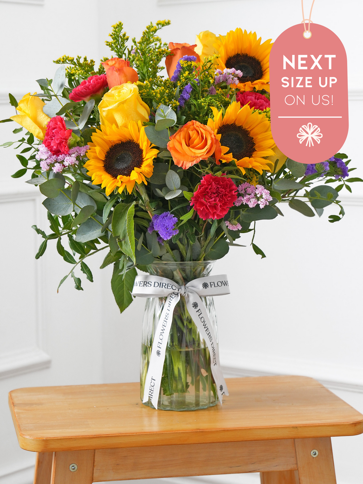 Colour Burst Vase Next Size Up – On Us!