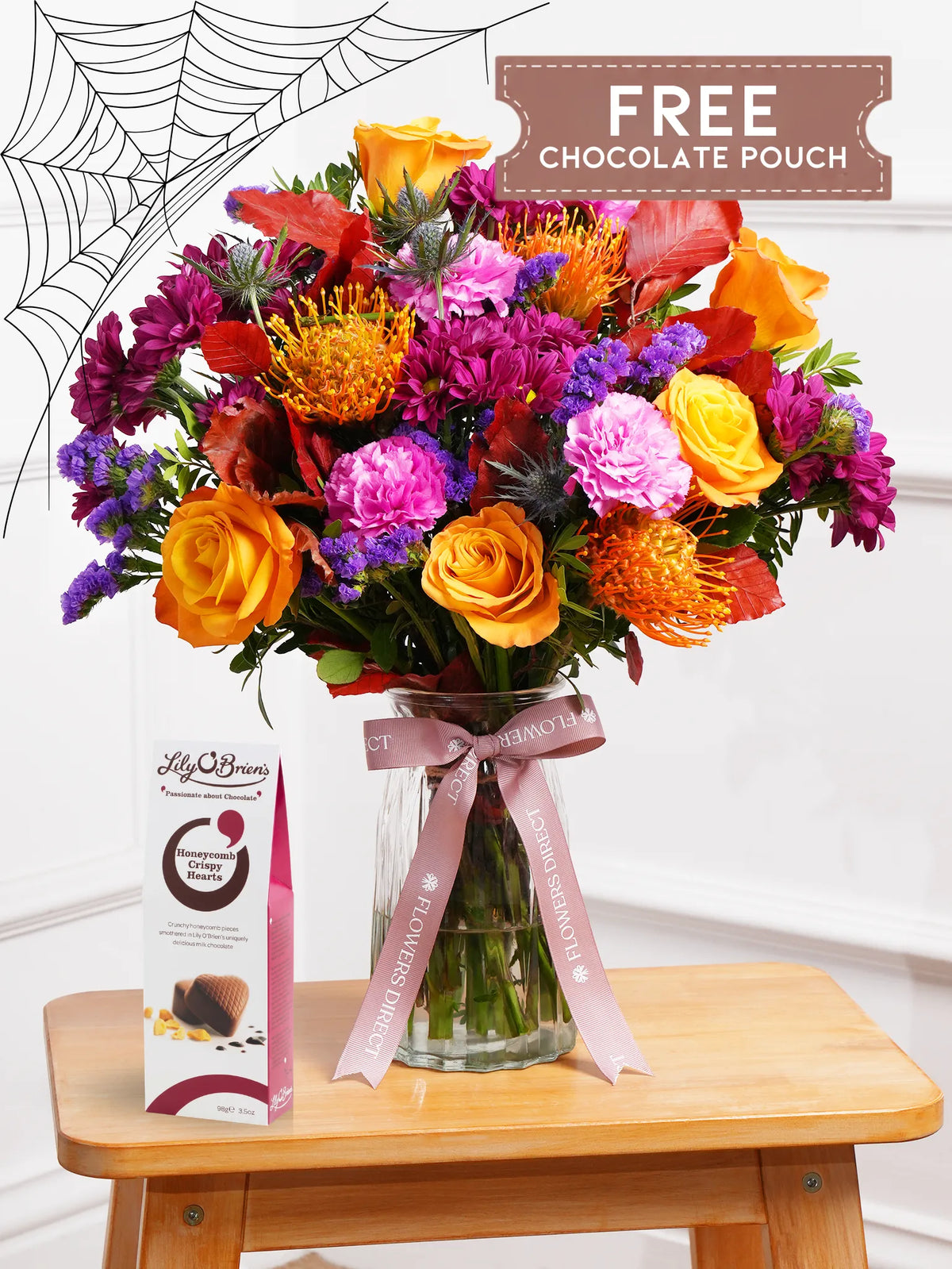 Crisp Meadow - Vase with Free Chocolate Pouch
