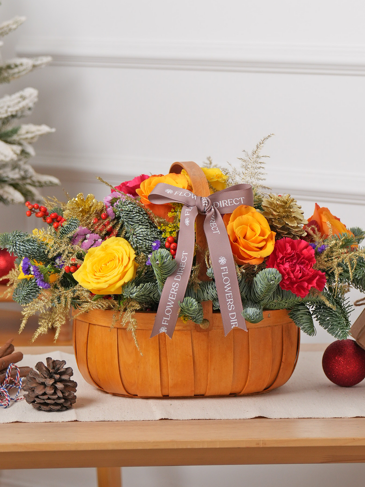 Cheerful Christmas Basket