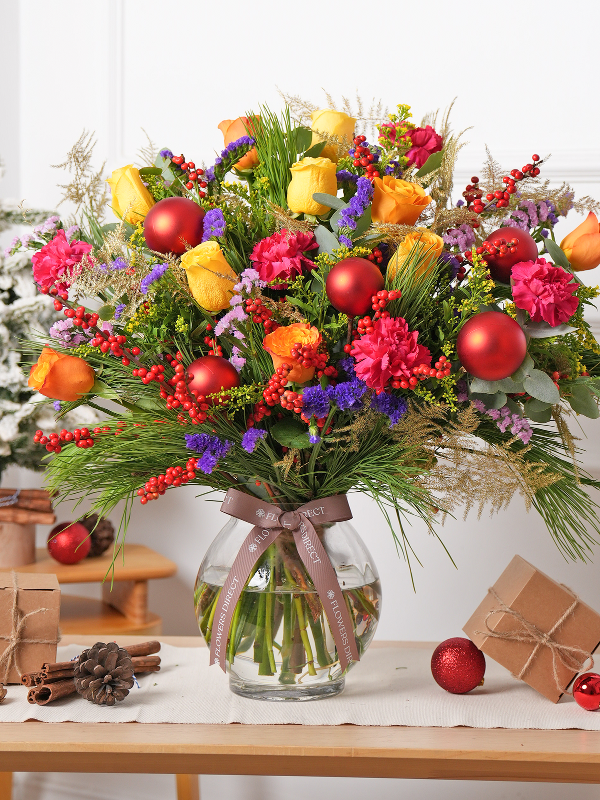 Cheerful Christmas Splendor Vase