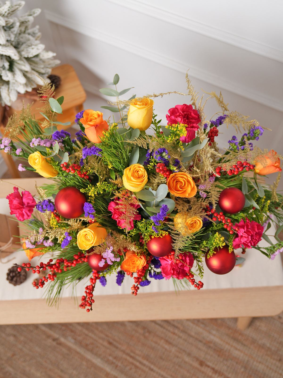 Cheerful Christmas Splendor Vase