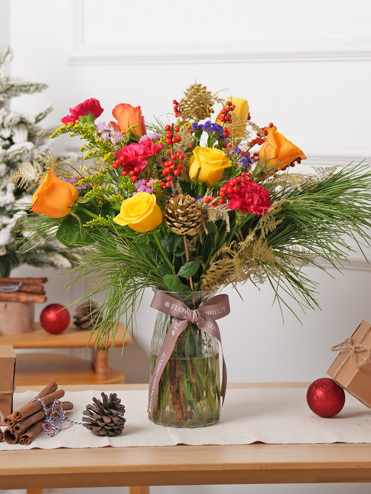 Cheerful Christmas Vase