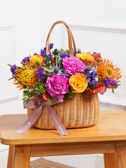 Crisp Meadow Basket – Celebrate the season with the Crisp Meadow Basket, a beautiful mix of fiery orange...