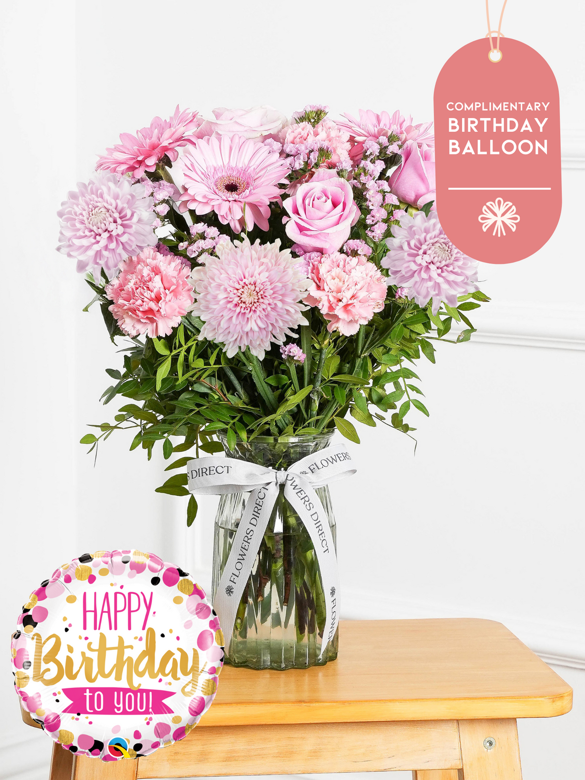 Birthday Darling - Vase (Complimentary Birthday Balloon)