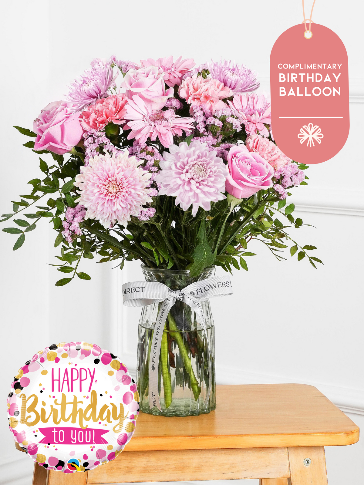 Birthday Darling - Vase (Complimentary Birthday Balloon)