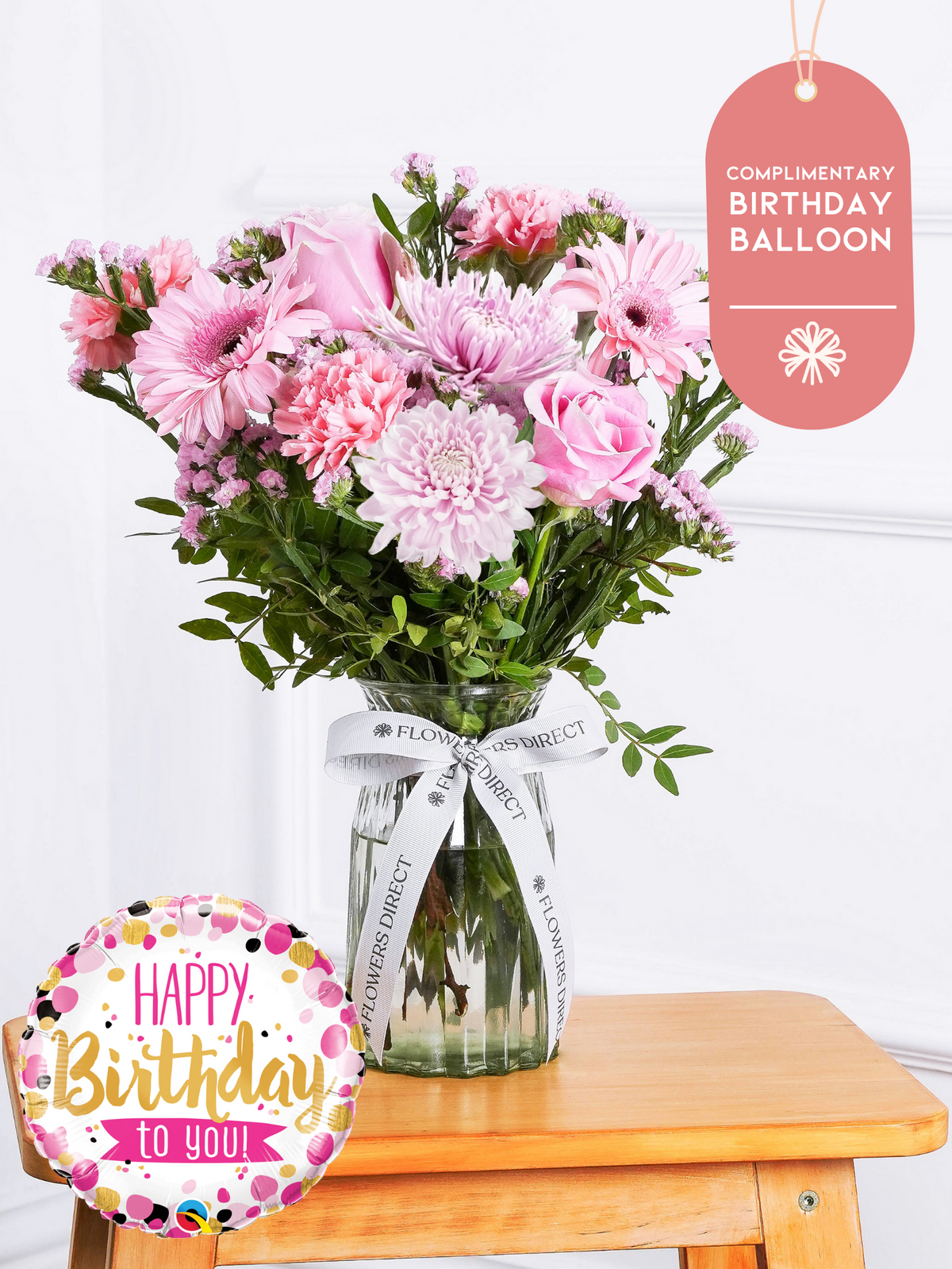 Birthday Darling - Vase (Complimentary Birthday Balloon)