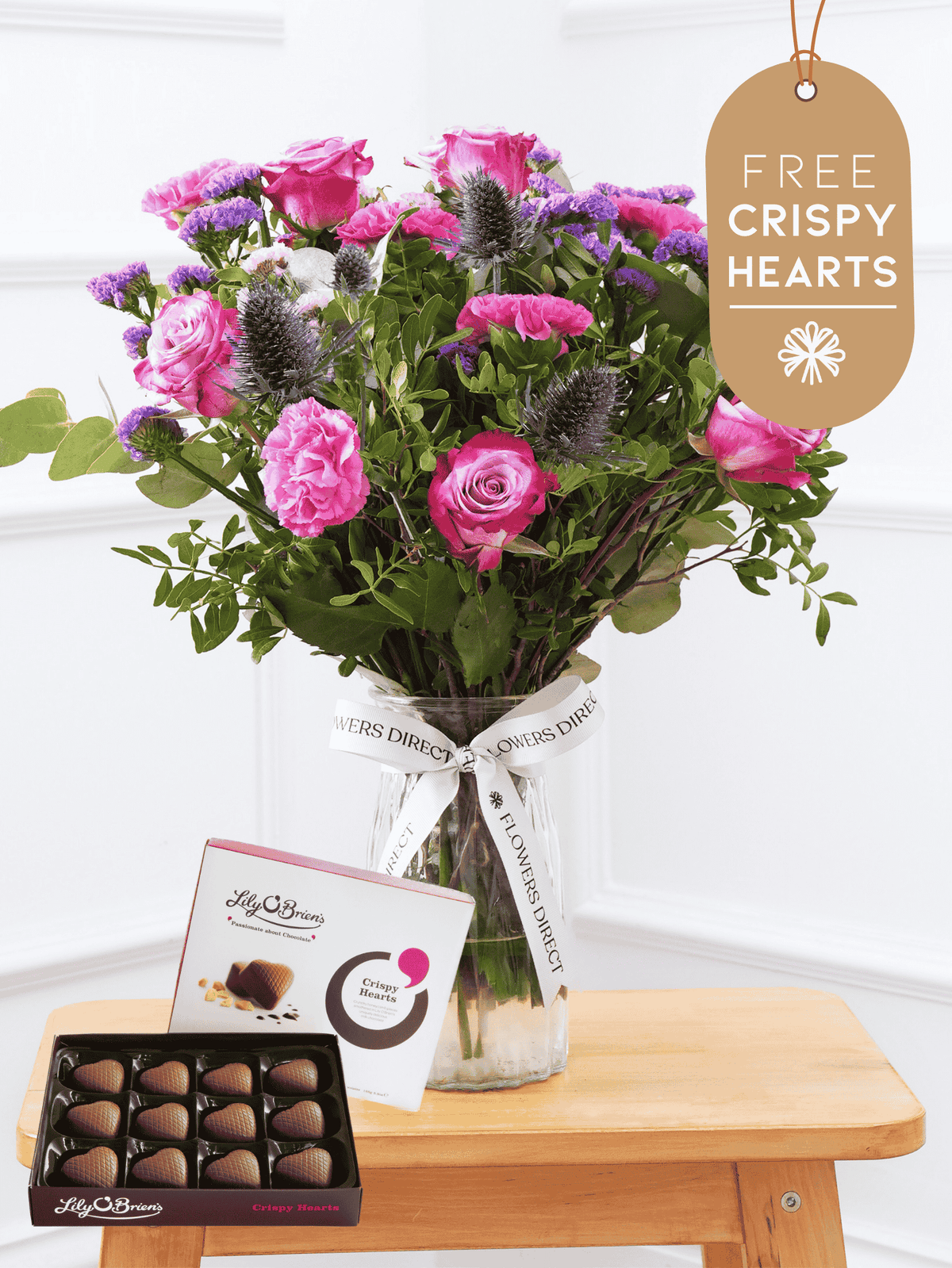Purple Majesty Vase with Free Crispy Hearts!
