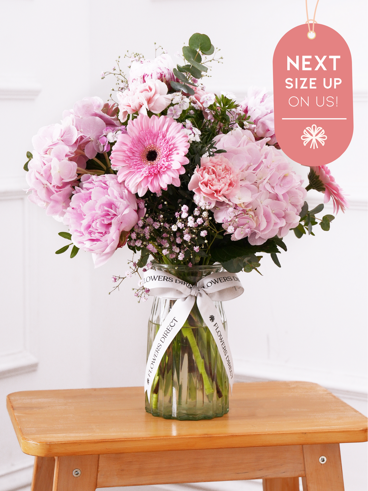 Peony Sweetheart Vase Next Size Up – On Us!