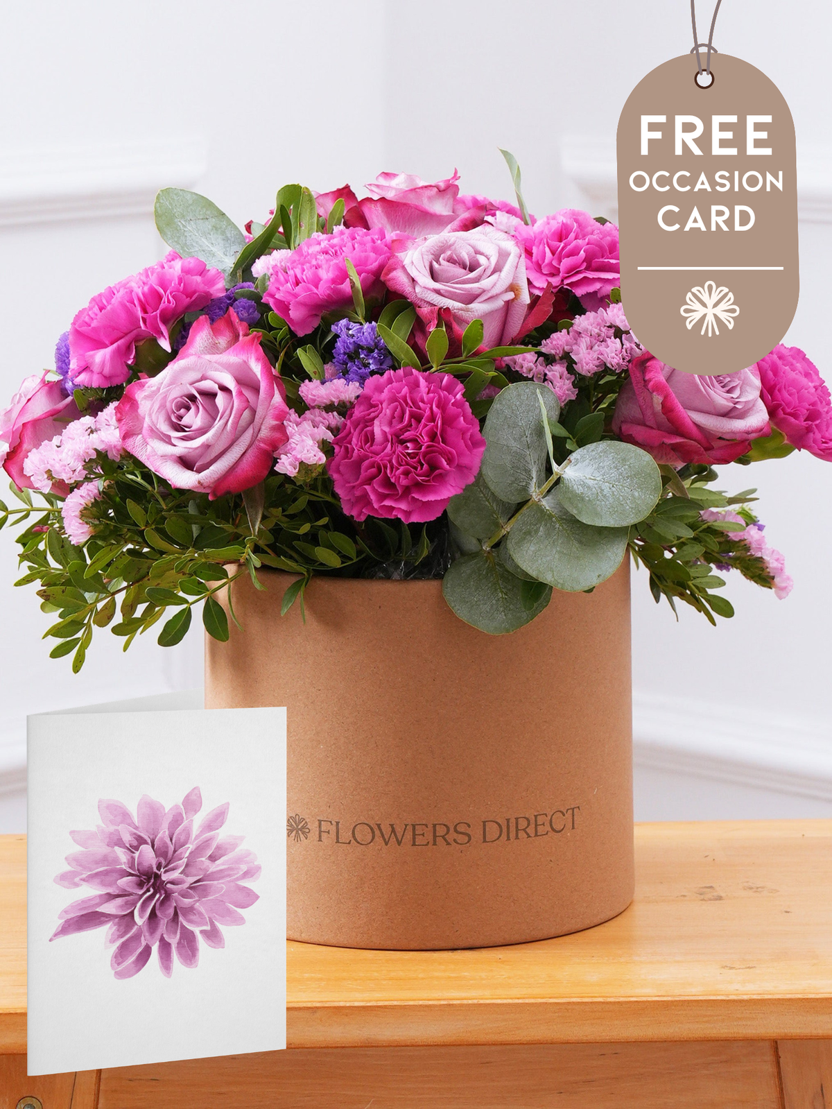 Purple Majesty Hatbox with Free Occasion Card