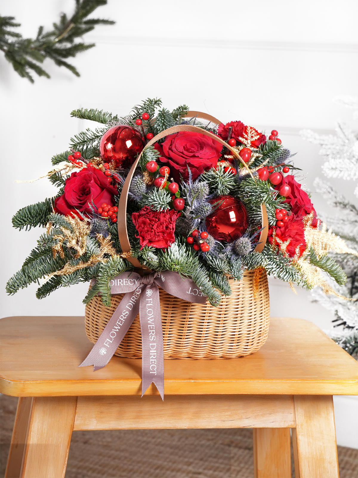 Berry Red Christmas Basket