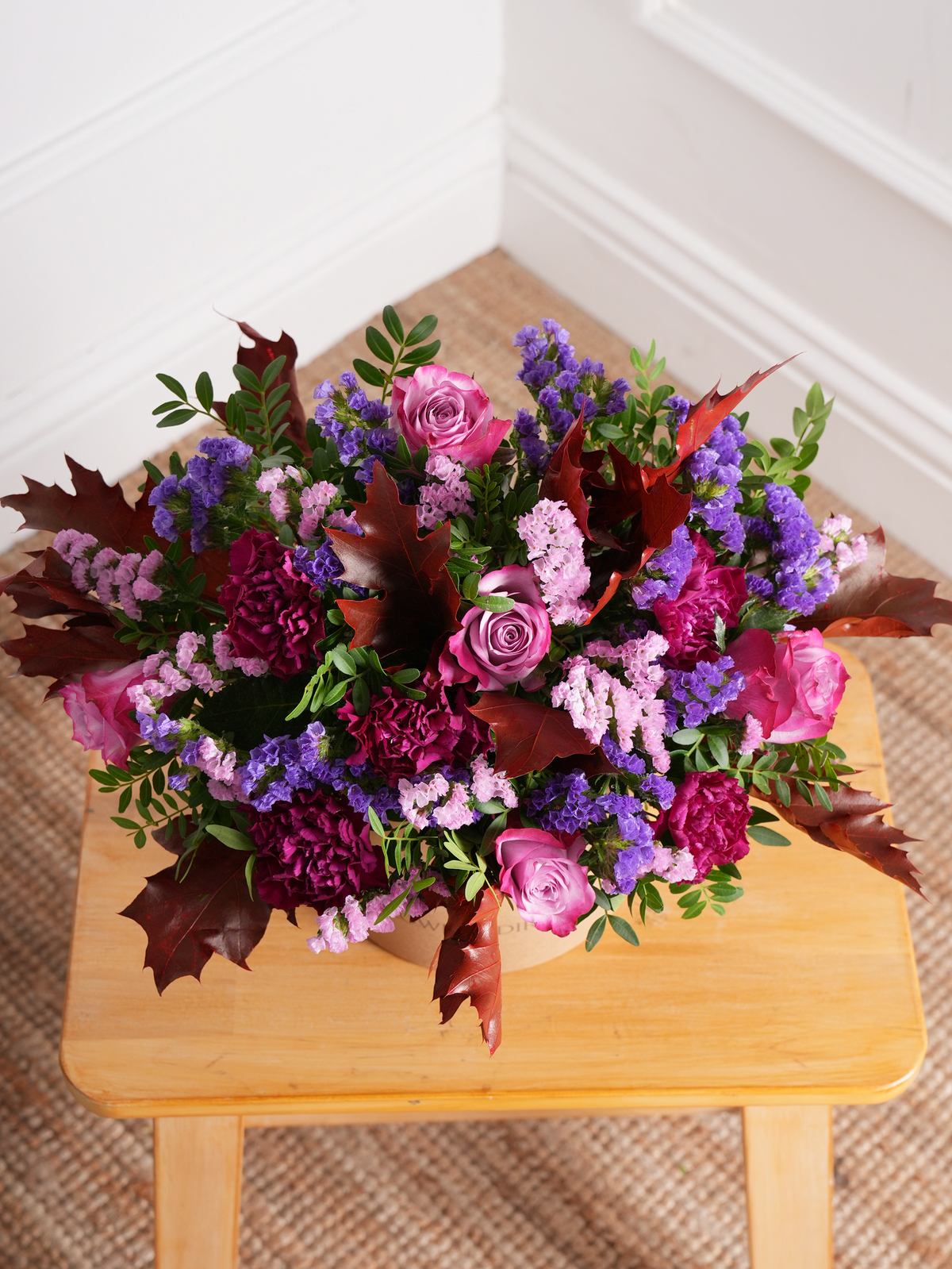 Autumn Purple Majesty - Hatbox with Free Chocolate Set