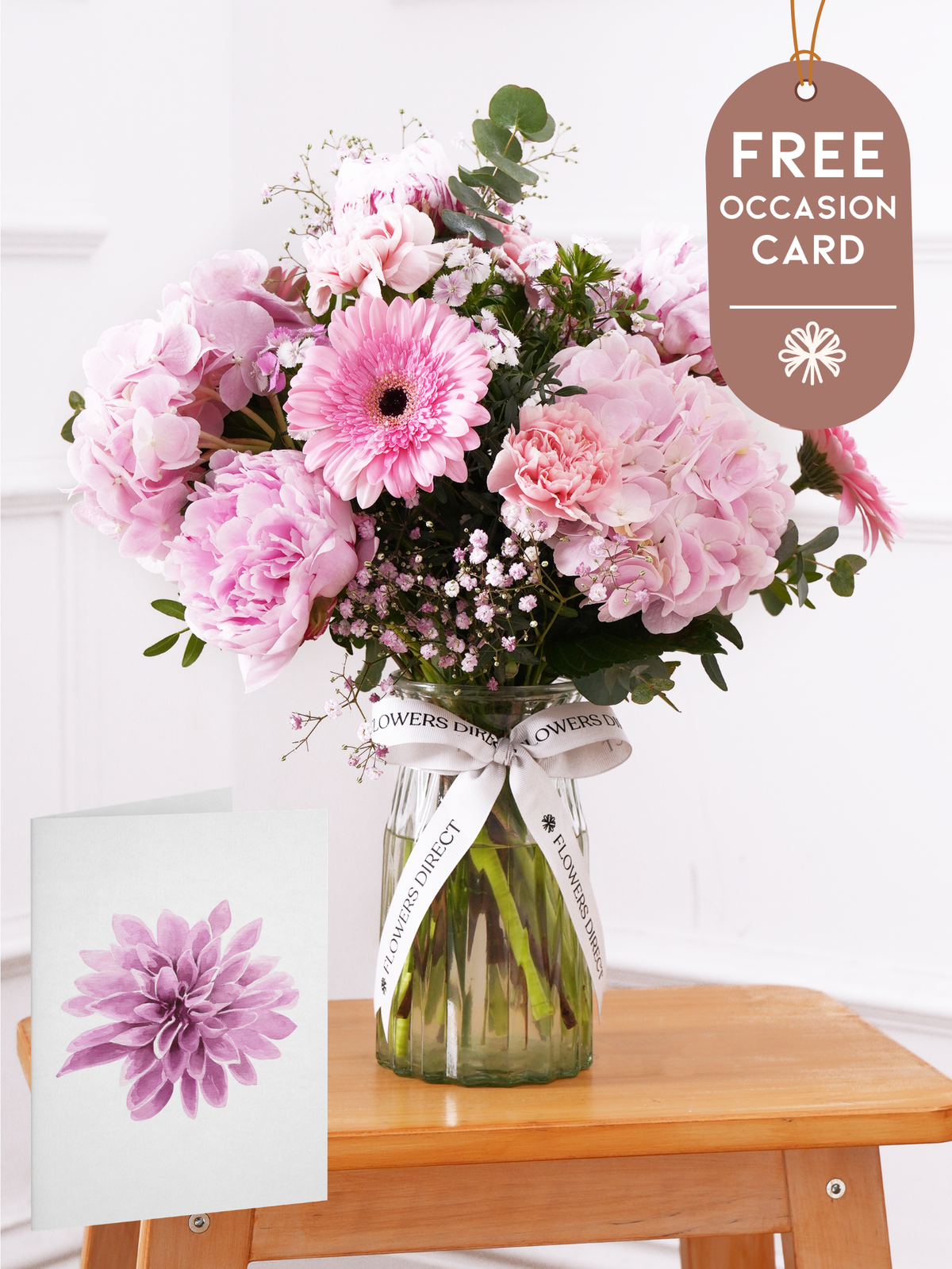 Peony Sweetheart - Vase with Free Occasion Card