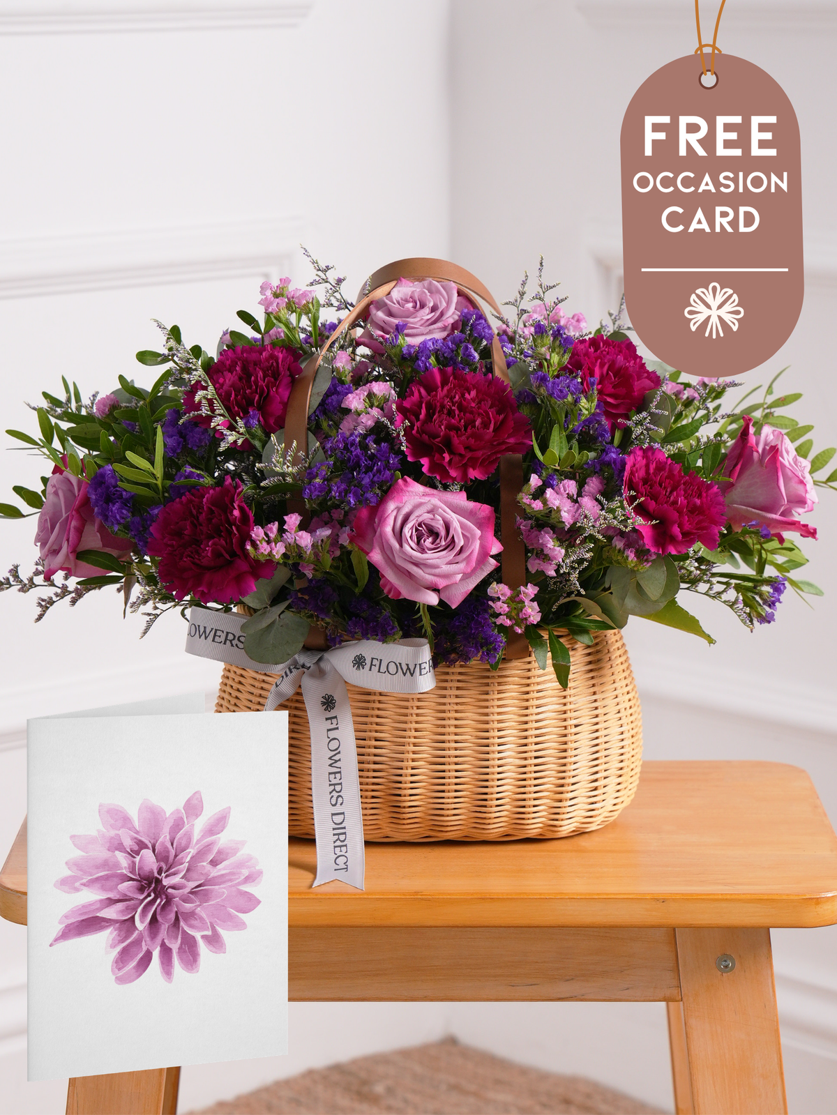 Purple Majesty Basket with Free Occasion Card