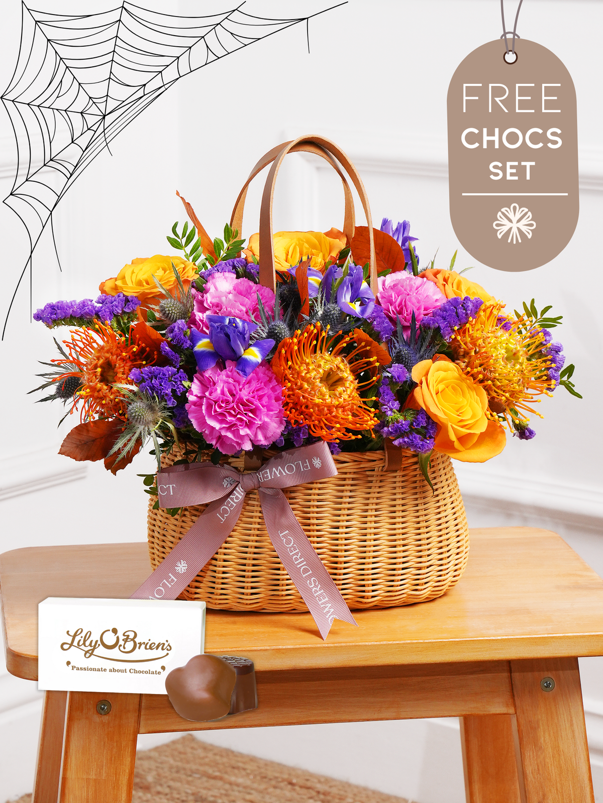 Crisp Meadow Basket With Free Chocolate Set