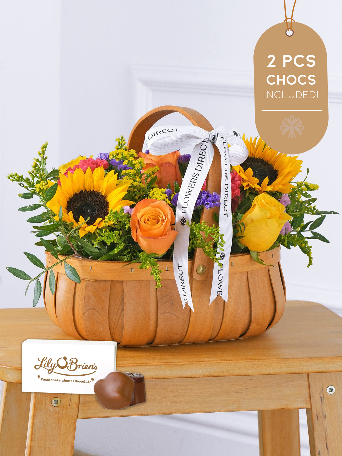 Colour Burst Basket 2 Pcs Chocs included! (old)