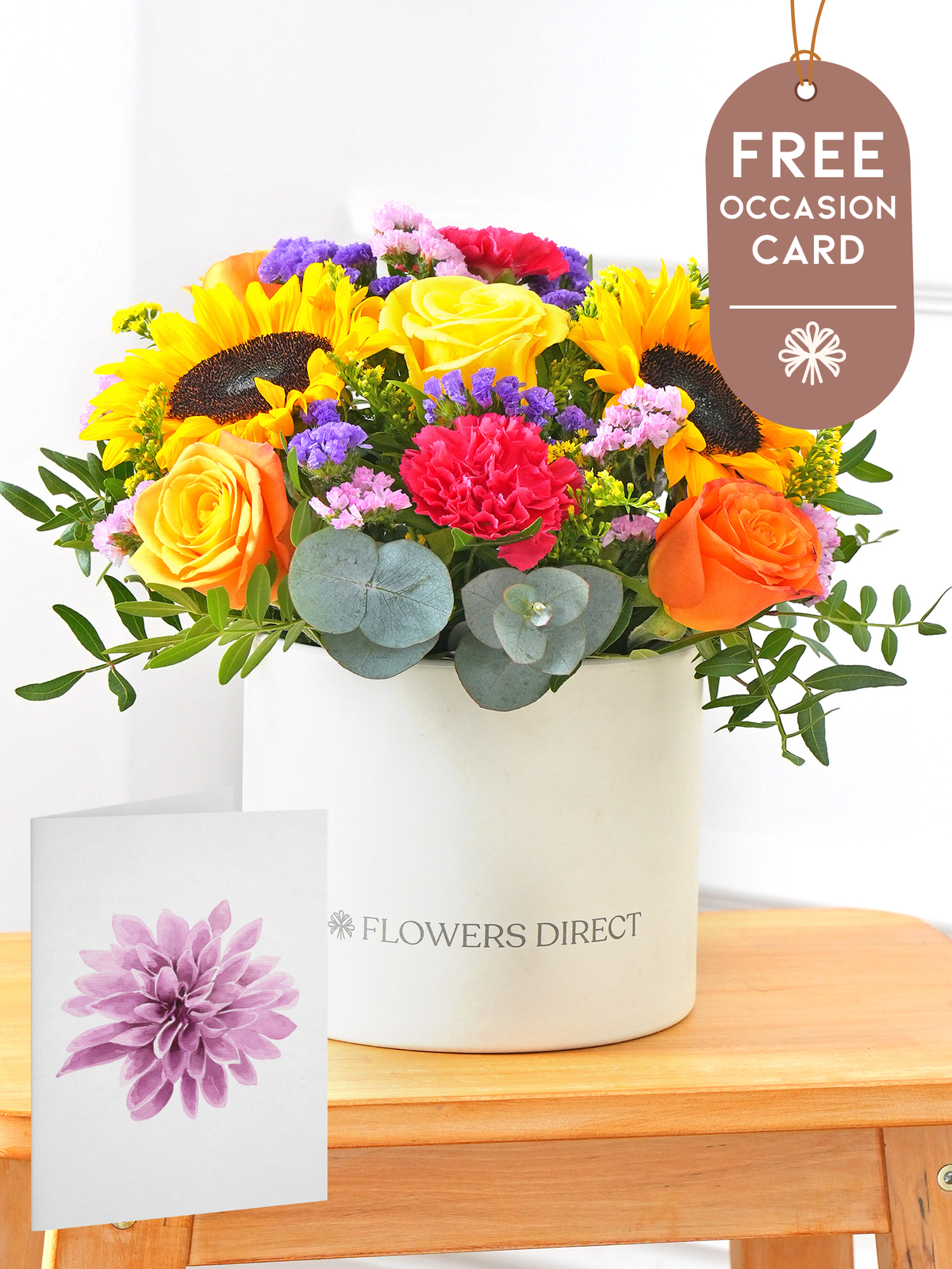 Colour Burst - Hatbox with Free Occasion Card