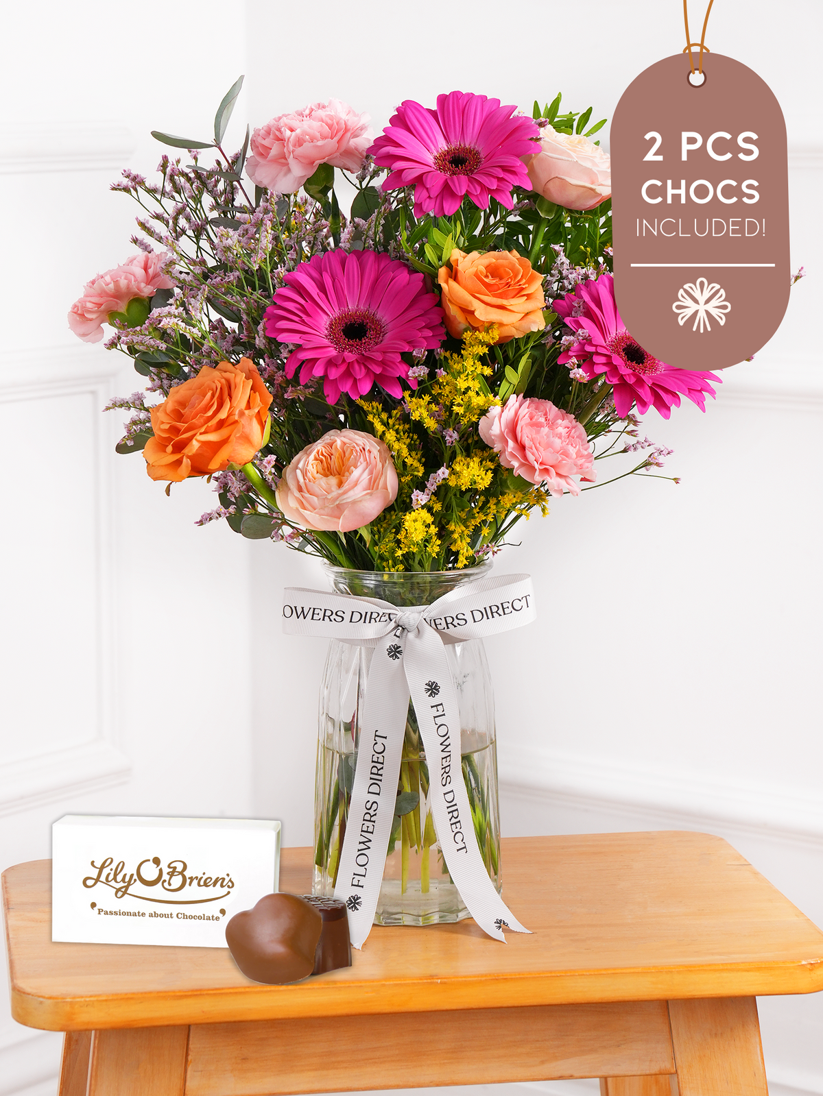 Coral Charm Vase 2 Pcs Chocs included!