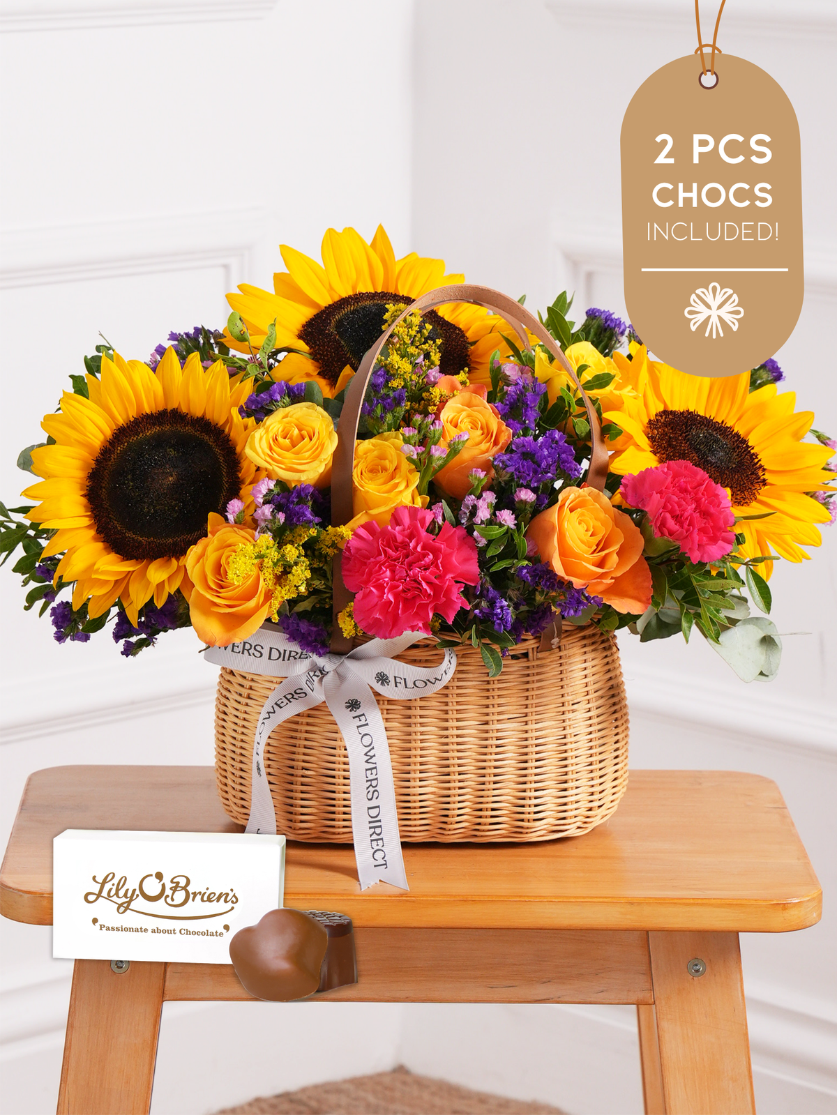 Colour Burst Basket 2 Pcs Chocs included!