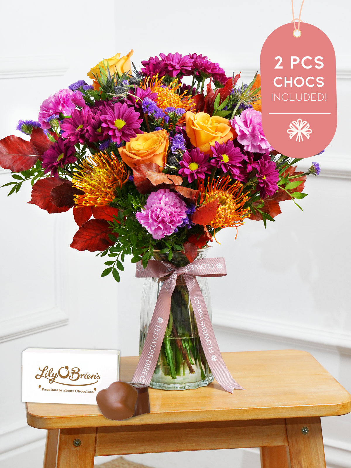 Crisp Meadow Vase 2 Pcs Chocs included!