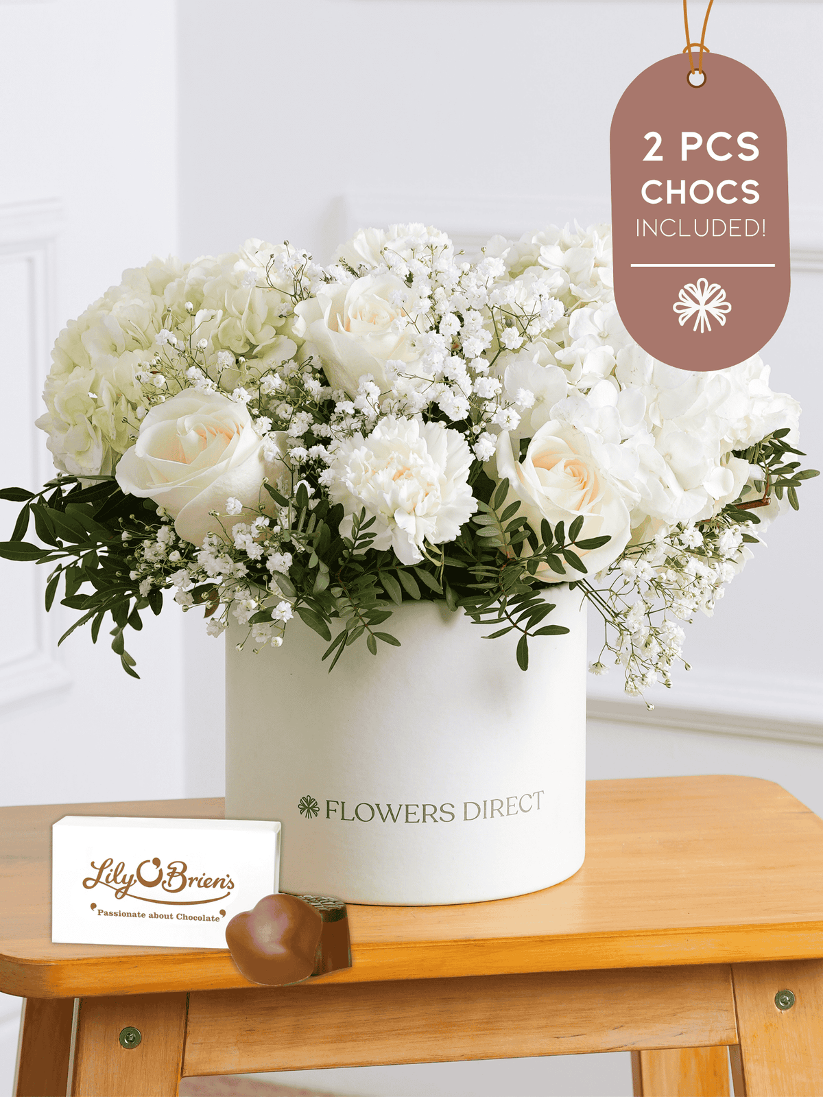 Pure Bliss Hatbox 2 Pcs Chocs included!