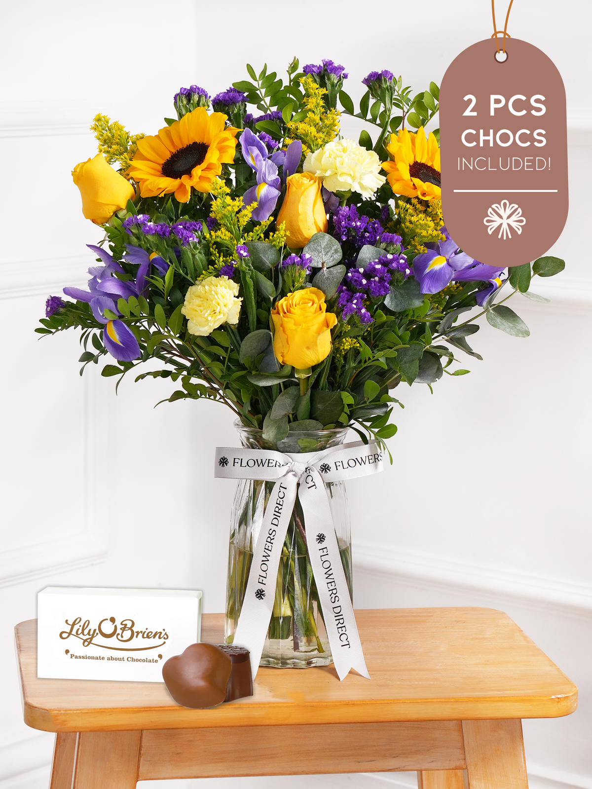 Iris Bliss Vase 2 Pcs Chocs included!