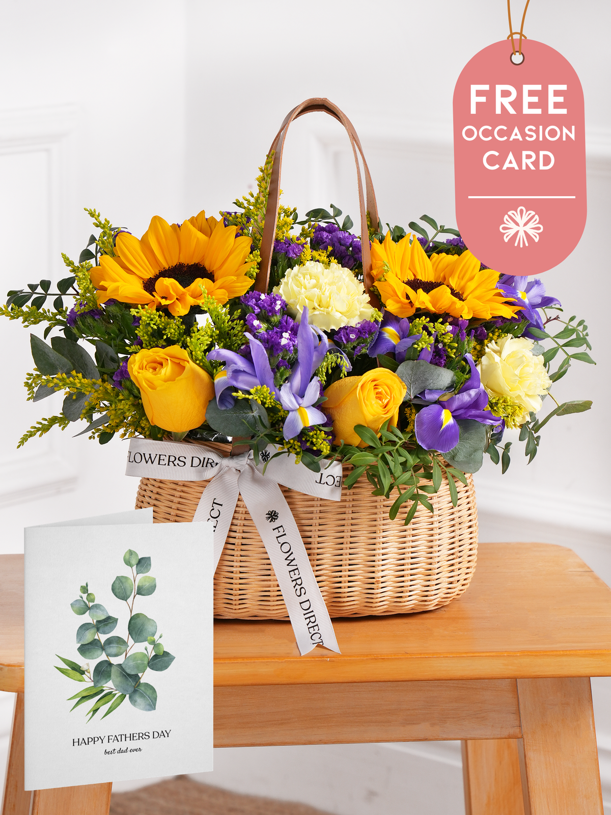 Father's Day Iris Bliss Basket with Free Occasion Card